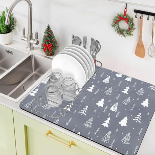 Christmas Dish Drying Mat