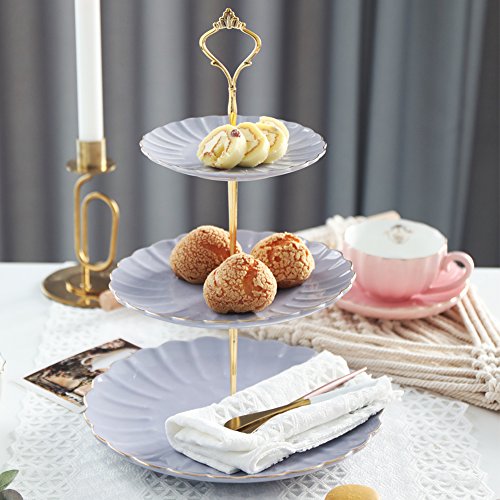 Sweejar 3 Tier Ceramic Cake Stand Wedding