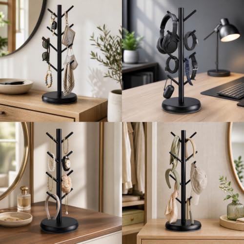Rotating Bamboo Mug Tree