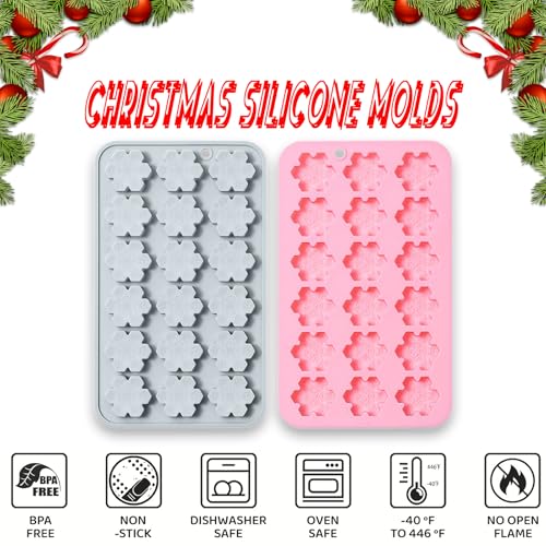 2 Pcs Snowflake Silicone Molds