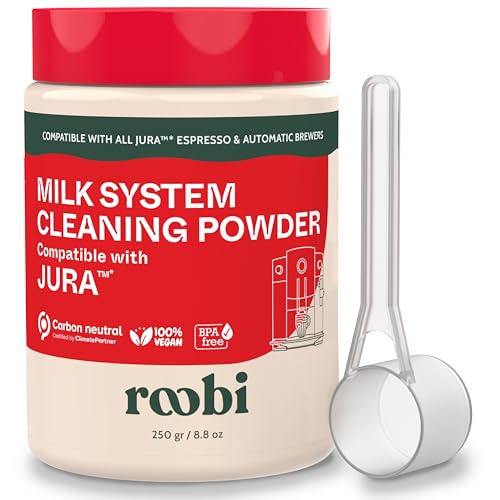 Compatible Milk System Cleaning Powder for Jura. Specially formulated for Jura Automatic Espresso Coffee Machines. 100% Vegan (8.8 Ounce)