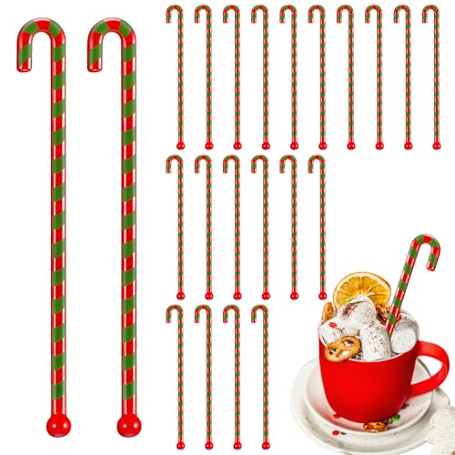 30Pcs Christmas Drink Stirrer Candy Cane Stir Stick (30 Count)
