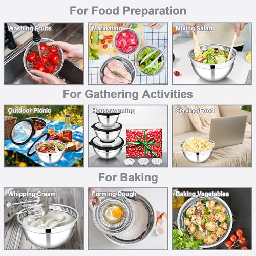 Mixing Bowls with Lids and Graters (3 Count)