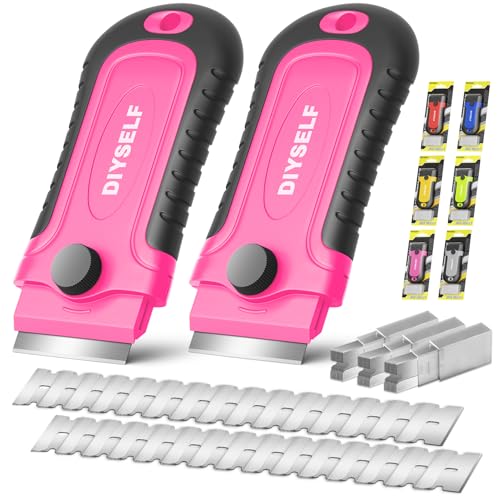 2 Pack Razor Scrapers with 30 Extra Razor Blades (2 Count)