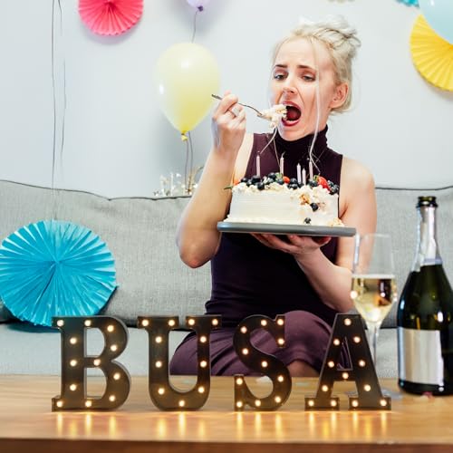 Black LED Letter Lights for Room Decor