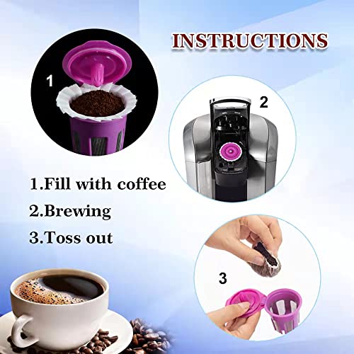300 Count Disposable Coffee Filters Compatible with Keurig Brewers Single Serve 1.0 and 2.0