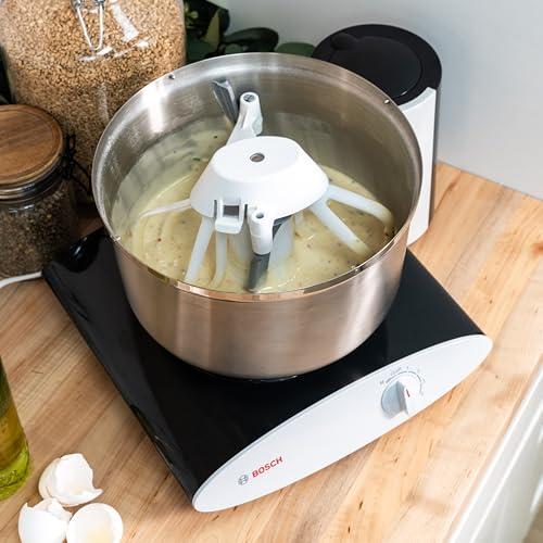 Bosch Universal Plus Stand Mixer with Stainless Steel Bowl with NutriMill Dough Hook Extender Bundle