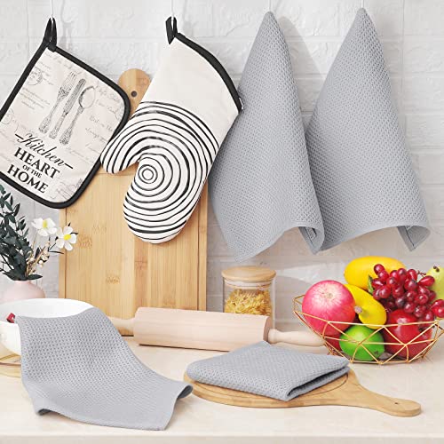 100% Cotton Waffle Weave Kitchen Dish Cloths 6 (6 Count)
