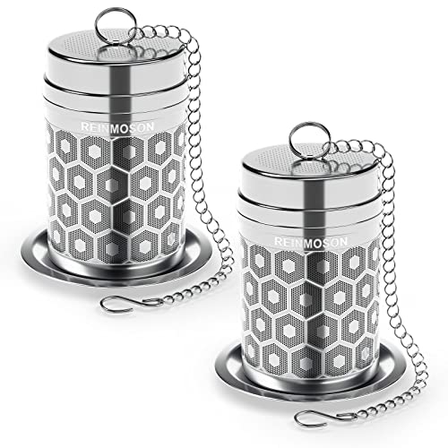 2 Pack Reinmoson 304 Stainless Steel Tea Infuser for Loose Leaf Tea Steeper (2 Count)