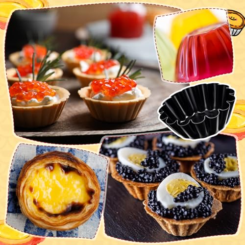 16 Pcs Egg Tart Molds 2.6 Inch Non (16 Count)