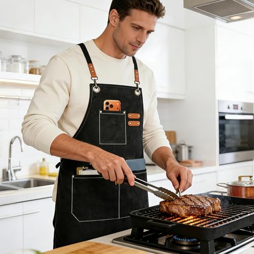 Chef Aprons for Men Women with Oversized Pockets