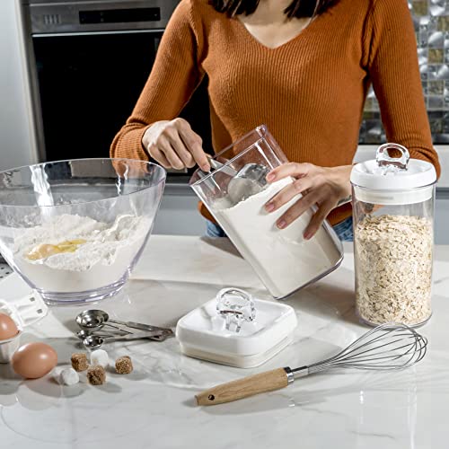 Flip Tite Food Storage Container 5" LARGE 5pk Set + No Residue Label (5 Count)