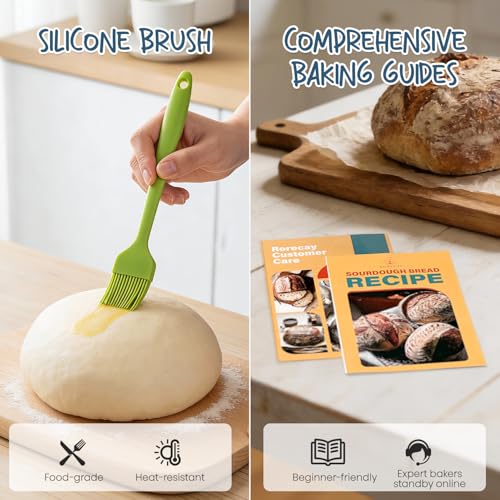 Sourdough Starter Kit with Banneton Bread Proofing Baskets (2 Count)