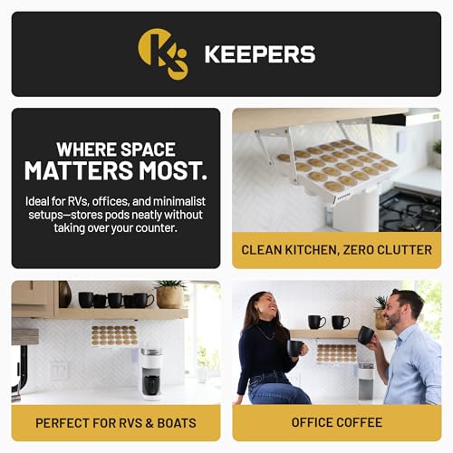 KEEPERS Under Cabinet K Cup Holder with Swing