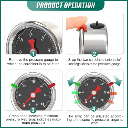 0 60PSI Stainless Steel Glycerin Filled Pressure Gauge 1.5" Black Dial Size