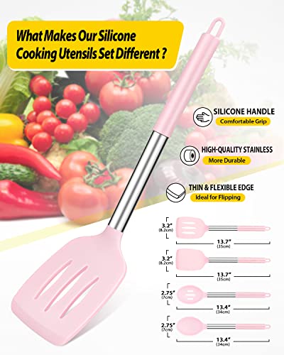 Pack of 4 Silicone Cooking Utensils Set (4 Count)