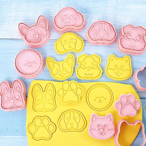 8 Dog Cookie Cutters Set