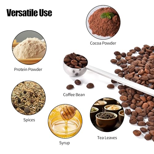 Metal 4.3in Long Handle Coffee Scoop for Ground Coffee