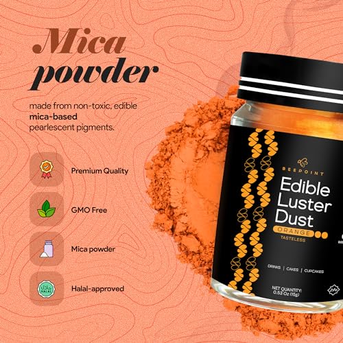 Orange Edible Luster Dust 15g