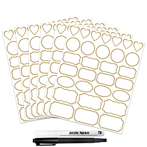 Clear Labels for Jars 180pcs Waterproof Removable Transparent Write