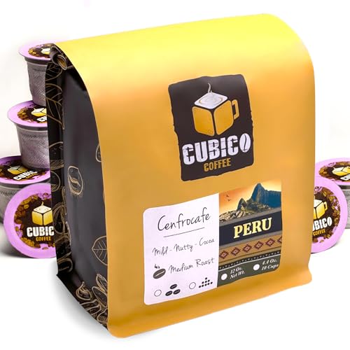 Medium Roast Peru Cenfrocafe Single Origin Coffee Pods (10 Count)