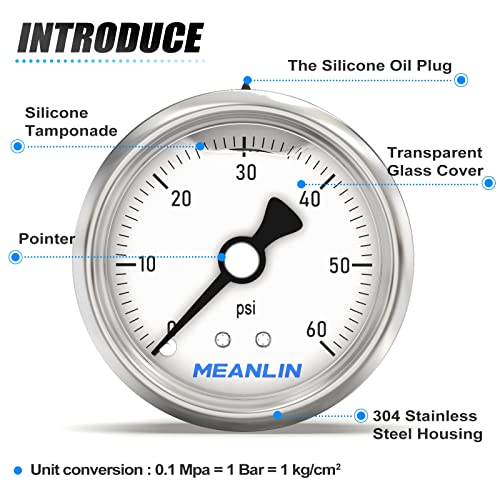 0~60Psi Stainless Steel 1