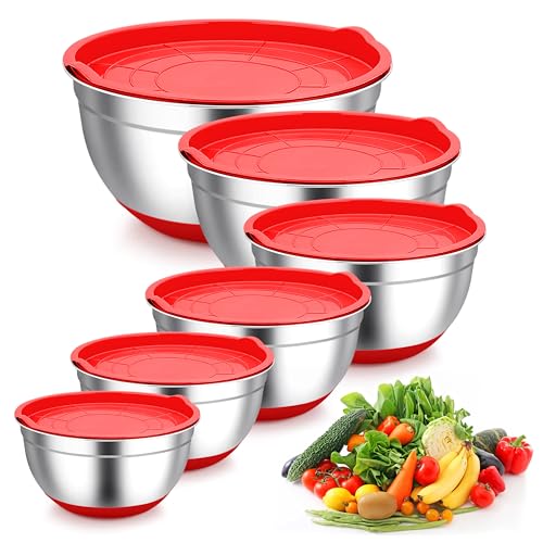 Mixing Bowls Stainless Steel Salad Bowls with Lids