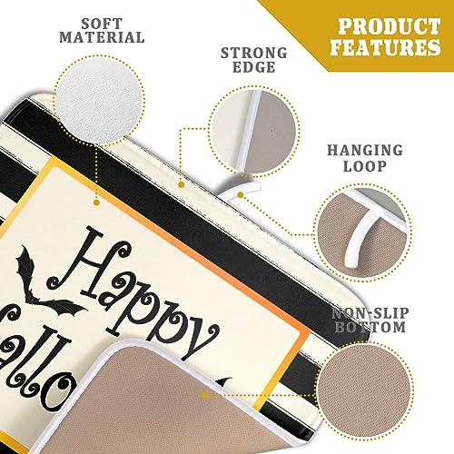 Happy Halloween Bats Dish Drying Mat for Kitchen Counter