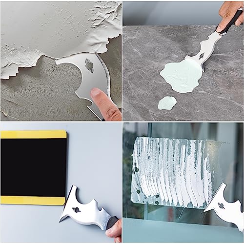 3PC 10-in-1 Paint Scraper, MultiUse Putty Knife Tool, Hammer End (3 Count)