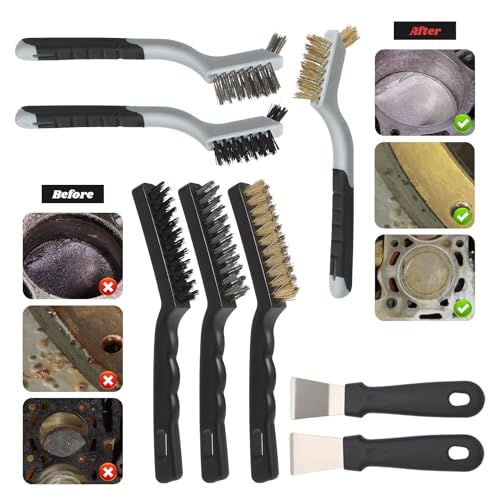 8 Pack Wire Brush & Scraper Set