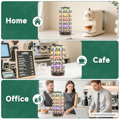 K Cup Coffee Pod Holder Organizer Carousel for Counter