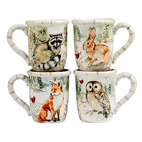Winter’s Walk Set of 4 Ceramic Mugs (4 Count)