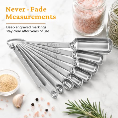 21 Pieces YUNNKEEY Measuring Cups and Spoons Set