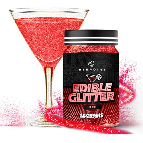 Red Edible Glitter for Drinks 15g