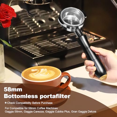 58mm Bottomless Portafilter with Anodized Aluminum Handle for E61
