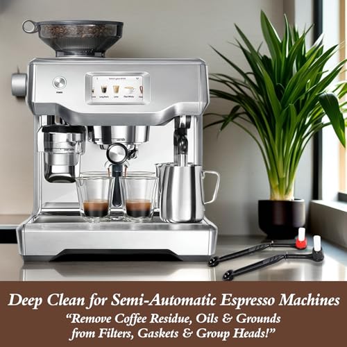 Espresso Coffee Machine Cleaning Brush 2 Pieces Coffee Brush Espresso Cleaning Brush with Spoon Head for Coffee Grinder and Espresso Cleaning (2 Count)
