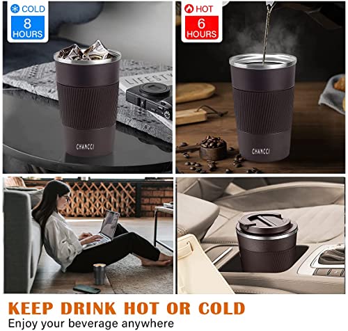 Travel Coffee Mug Spill Proof Leakproof 12 oz Insulated Coffee Mug with Screw Lid