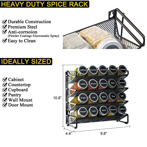 Spice Rack Organizer with 20 Spice Jars (20 Count)