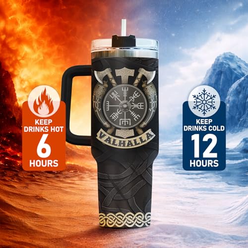 Valhalla Viking 40 oz Tumbler with Handle