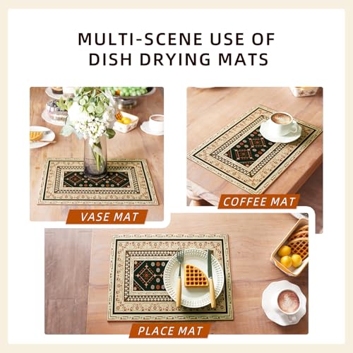 Dish Drying Mat Absorbent Diatomite Moroccan Coffee Mat