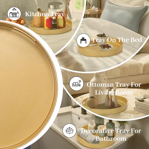 13" Gold Decorative Tray