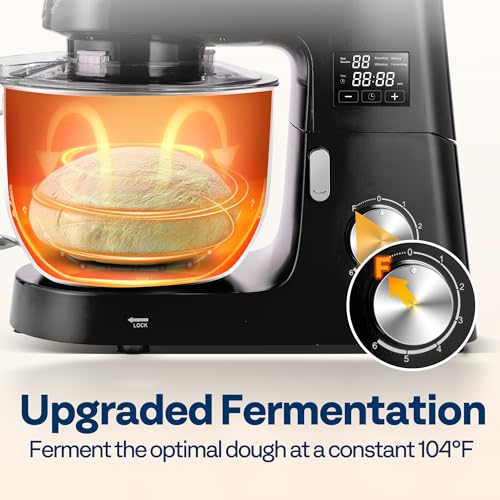 9-in-1 Stand Mixer with Fermentation & Timer, 7.5-Quart, Black