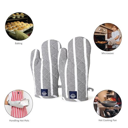 Oven Mitts Heat Resistant Kitchen Gloves (2 Count)