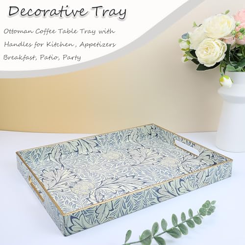 Rectangle Plastic Serving Tray with Handles