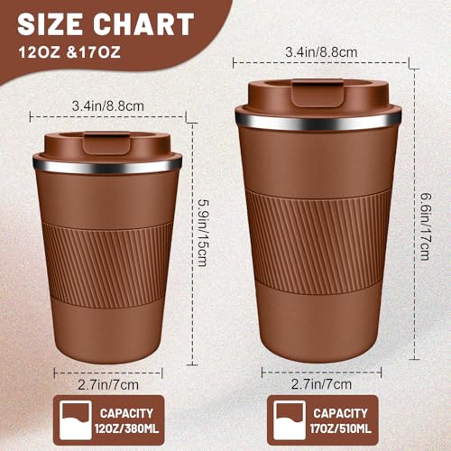 Insulated Coffee Tumblers with Flip Lid 12oz