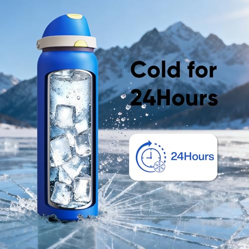 Insulated Water Bottle with Straw