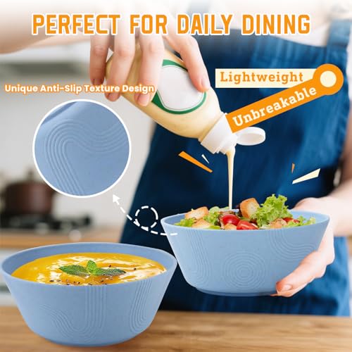 Wheat Straw Bowls 36 Oz Set of 6