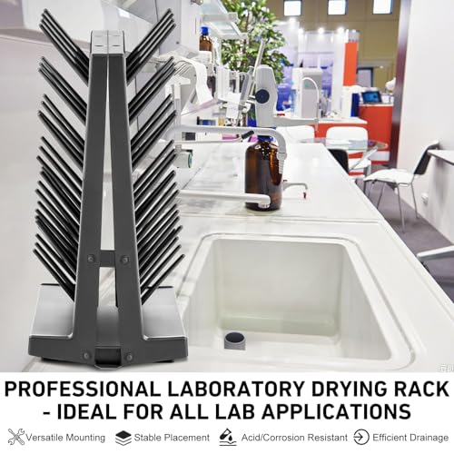 1 Pcs 54 Pegs Lab Drying Racks Double Sided Pegboard Bench
