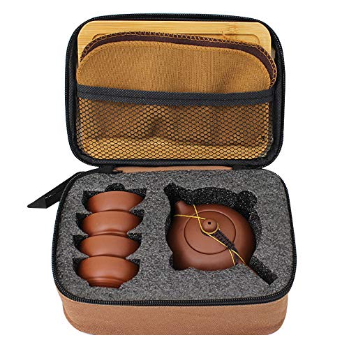 Portable Yixing Purple Clay Tea Set