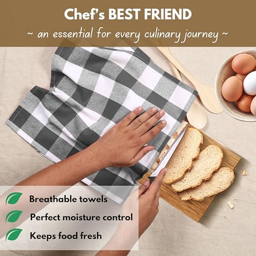 6 Pack Kitchen Towel with Hanging Loop 16x26 inches (6 Count)